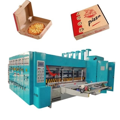 Flexo in bìa carton dây chuyền hộp máy làm hộp pizza tự động