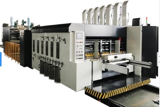 Hộp sóng Hai màu Máy in Flexo 2mm Máy cắt bế Đường keo hoàn toàn tự động